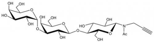 Isoglobo三糖-β-N(乙酰基)-丙炔,Isoglobotriaose-β-N(Acetyl)-Propargyl,   Galα1-3Galβ1-4Glcβ-NAc-Propargyl, C23H37NO16, 货号：GLY070-NPR