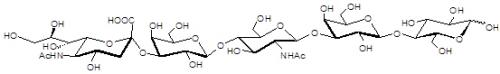 唾液酸乳糖-N-四糖d, LS-Tetrasaccharide d / LSTd / Sialyl-Lacto-N-tetraose d，Neu5Acα2-3Galβ1-4GlcNAcβ1-3Galβ1-4Glc ， C37H61N2O29Na ，CASN: 100789-83-1， 货号：GLY083
