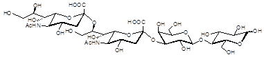 GD3神经节苷脂类糖, GD3 Ganglioside sugar / Disialyl lactose / DS-L,Neu5Acα2-8Neu5Acα2-3Galβ1-4Glc , C34H54N2O27Na2, 货号：GLY091