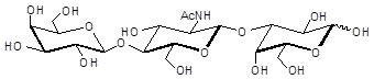 Core type 2 triaose, Galβ1-4GlcNAcβ1-3Gal 。C20H35NO16 。货号：GLY006