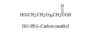 Laysan 羟基-PEG-羧甲基 HO-PEG-Carboxymethyl (HO-PEG-CM)，一侧是羧甲基，另一侧是羟基的双官能团聚乙二醇。聚乙二醇羧酸可以使氨基与肽偶合试剂反应，例如NHS 和DCC, EDC。