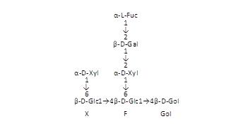 还原型XFG木葡寡糖 Reduced XFG xyloglucan oligosaccharide, XFG木葡寡糖含有80%还原型XFG木葡寡糖（XFG木葡寡糖醇）。货号：GLU1111