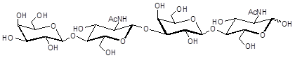 Di-N-Acetyl-D-Lactosamine Di-N-Acetyl-D-Lactosamine / DiLacNAc, Galβ1-4GlcNAcβ1-3Galβ1-4GlcNAc 。C28H48N2O21 。货号:GLY007